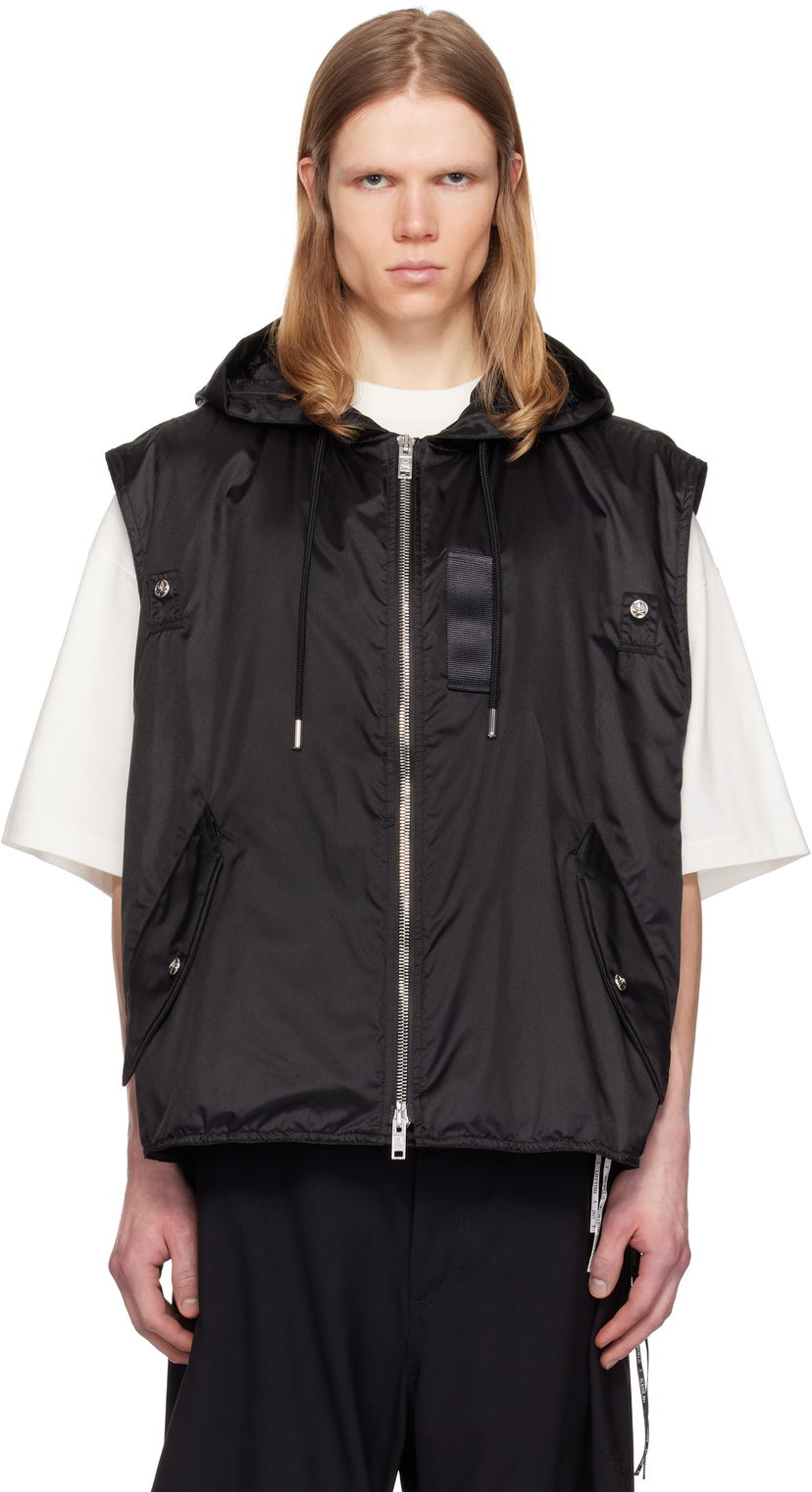 Telovnik Mastermind WORLD Mastermind World Hooded Nylon Vest Črna | MW25S14-VE002-501