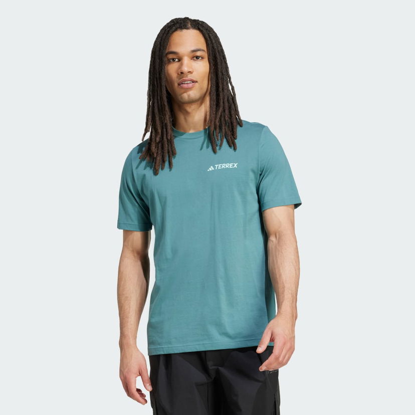 Majica adidas Performance Terrex Graphic Tee Turkizna | JW3560