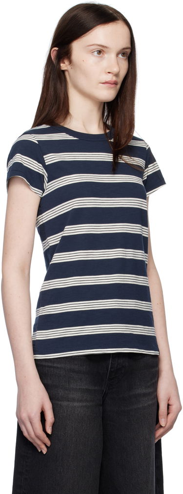 Majica rag & bone Striped T-Shirt Modra | WCC22HT020TA20, 1