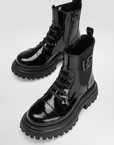 Modni dodatki Dolce & Gabbana Dolce & Gabbana Patent Leather Ankle Boots With Elastic Črna | D11360A9A8180999, 3