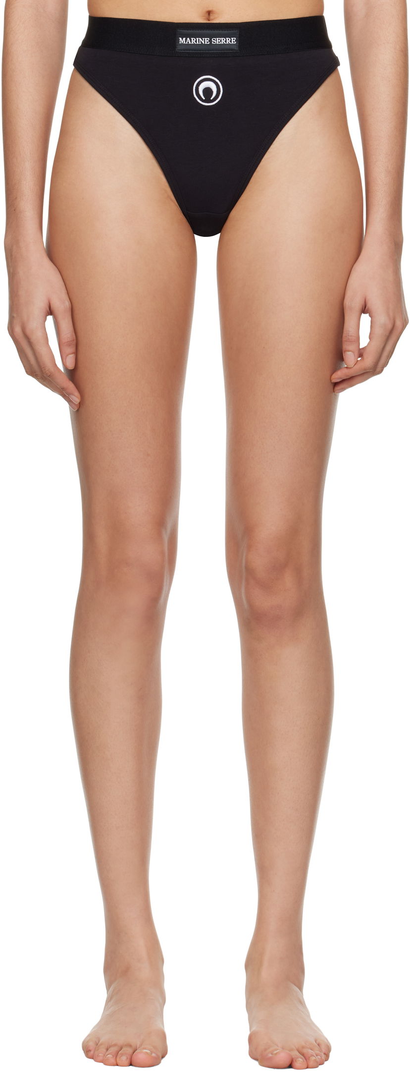 Spodnjice Marine Serre Organic Cotton High Waisted Briefs Črna | WUW045A