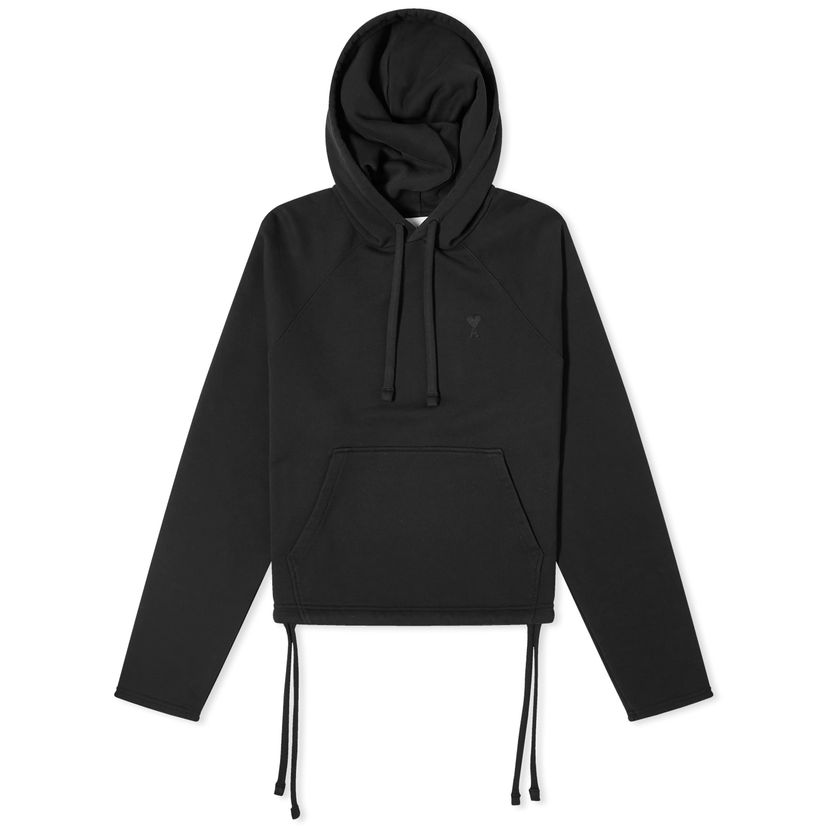 Pulover AMI Paris Tonal ADC Cropped Hoodie Črna | USW226-730-001
