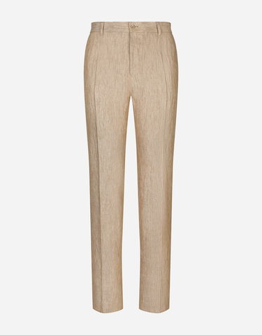 Hlače Dolce & Gabbana Classic Linen Pants Bež | GP0D6TFU4L0S8230, 0