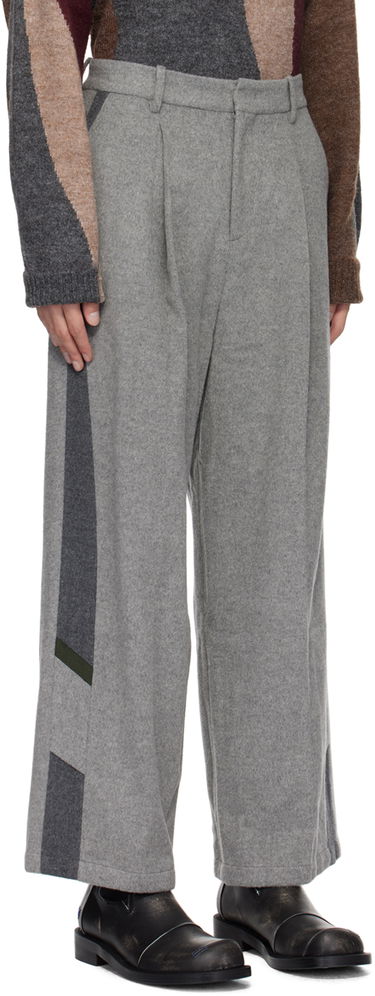 Hlače ADER ERROR Wool Straight-Leg Trousers Siva | BMADFWSA0203GR, 4