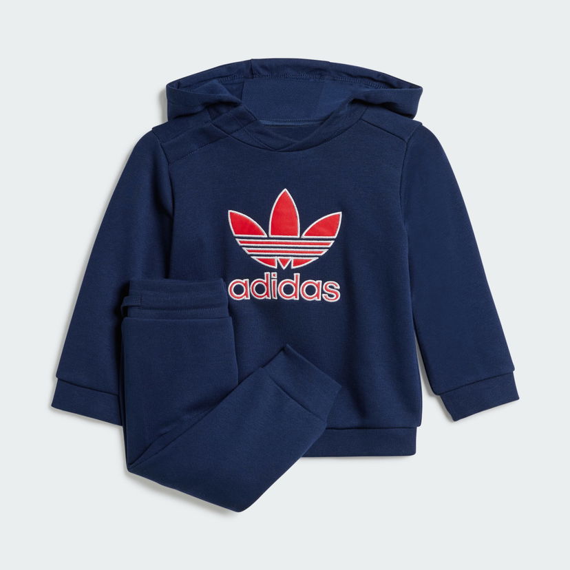 Trenirka adidas Performance Big Logo Hoodie Set Modra | JC6592