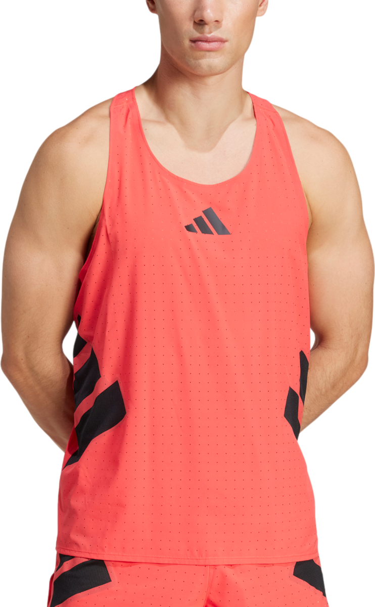 Majica brez rokavov adidas Originals Adizero Road to Records Singlet Rdeča | jd7314