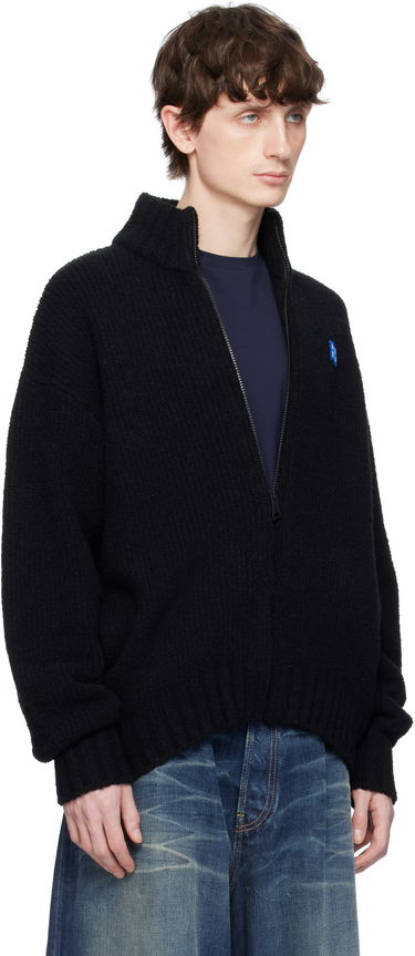 Pleteni pulover ADER ERROR ADER error Sig; TRS Tag Knit Zip-Up Track Jacket Črna | BO42FYKT0703BK, 1