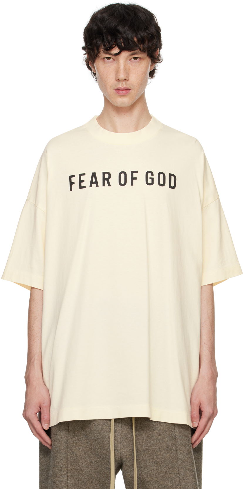 Majica Fear of God Print T-Shirt Bež | FG24FW50-10155LBHWJ