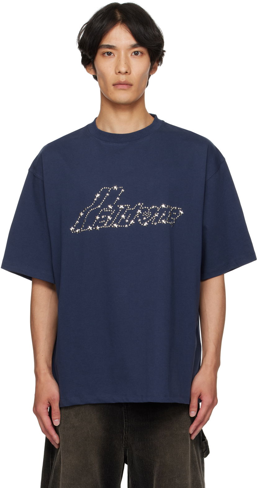 Majica We11done Pearly 'Se11done' Logo T-Shirt by We11done Mornarica | WD-TT2-25-735-U-NV
