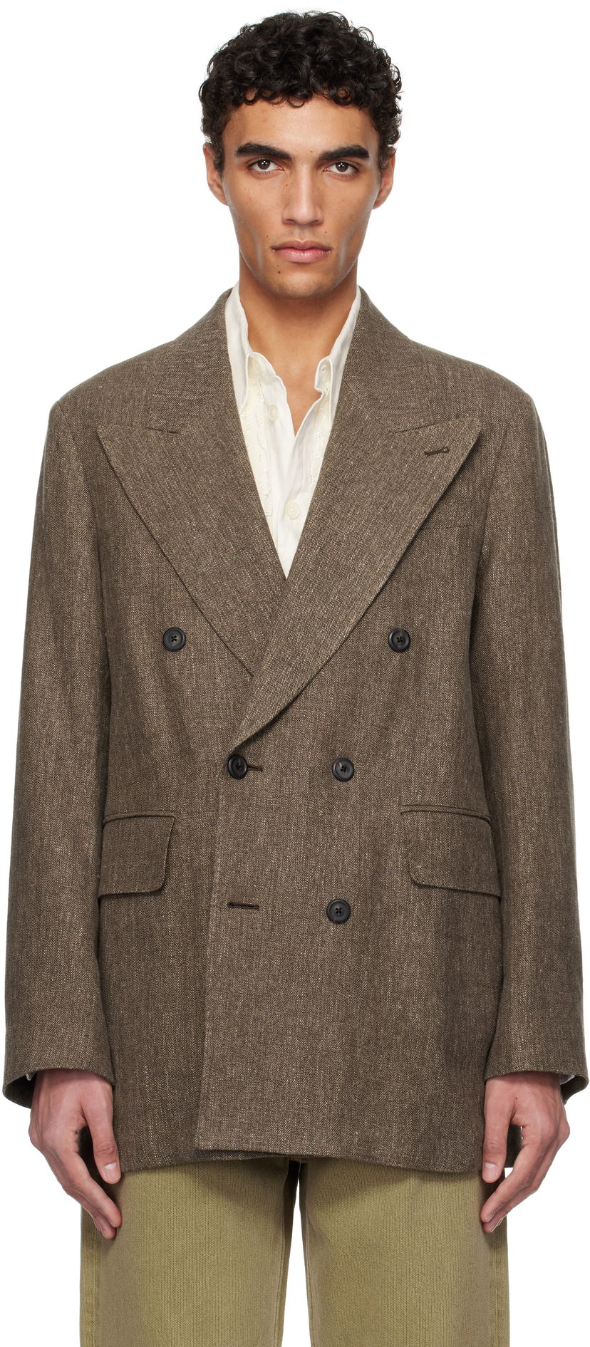 Jakna OUR LEGACY Our Legacy Sharp Double-Breasted Blazer Rjava | M2250STC