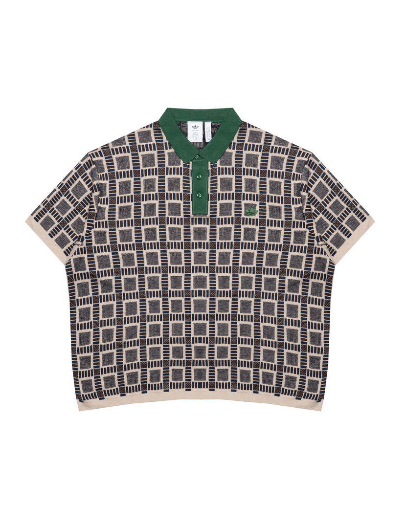 Polo majica adidas Originals BRAIN DEAD Knit Polo Shirt Bež | JN7151
