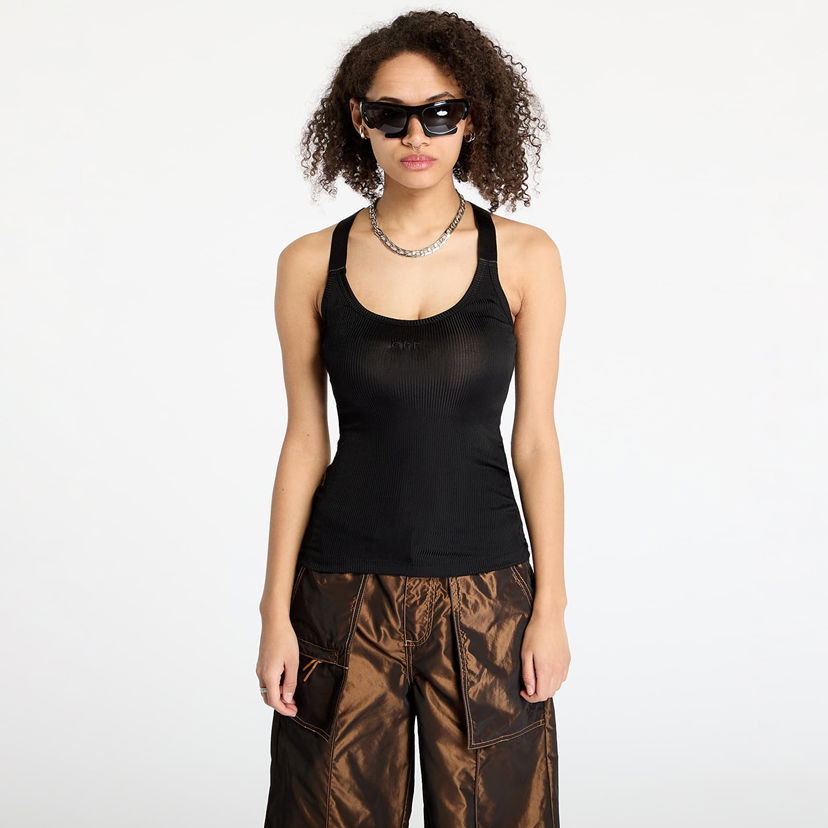 Majica brez rokavov Off-White Off-White Light Rib Alla Tank Top Črna | OWAD25SS25JER0011010