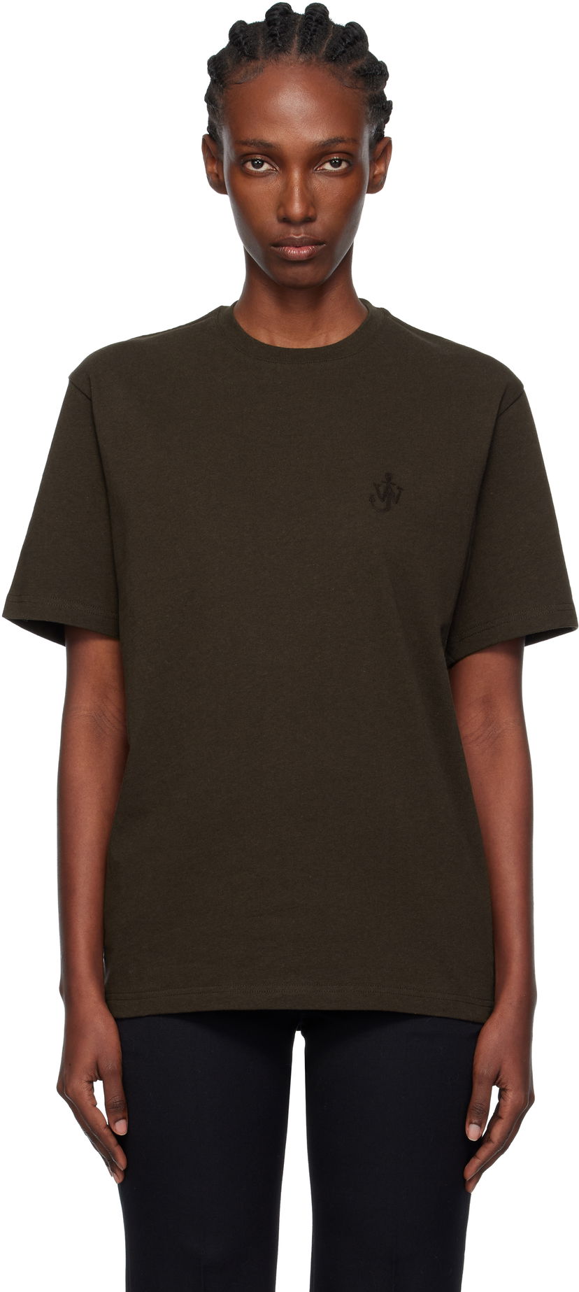 Majica JW Anderson JW Anderson Anchor Embroidery T-shirt Zelena | JT0312-PG1510