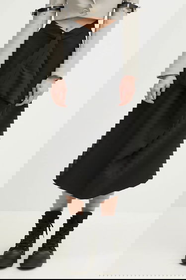 Krila KENZO Kenzo Midi A-Line Draped Skirt Črna | FF52JU3149RA.99, 0