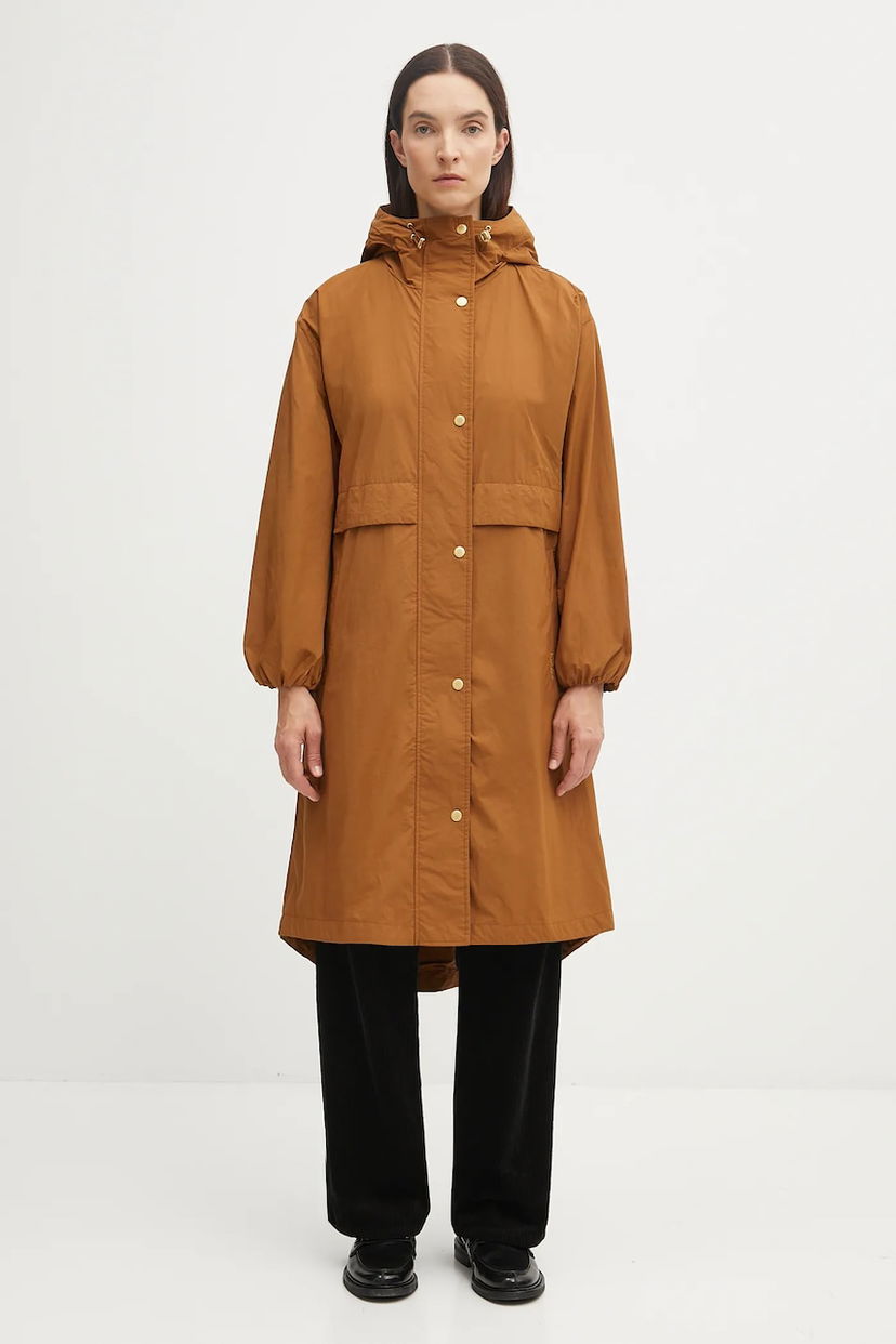 Dežni plašč Barbour Barbour NABOO Oversize Hooded Raincoat Rjava | LSP0241