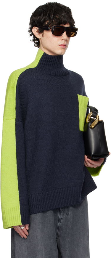 Pleteni pulover JW Anderson JW Anderson Dual Tone Turtleneck with Patch Pocket Siva | KW1308-YN0367, 4