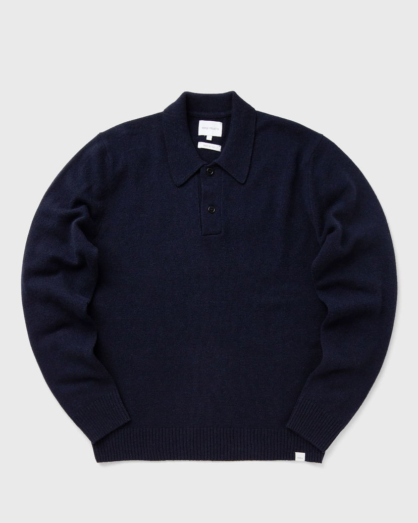 Polo majica NORSE PROJECTS Standard Merino Lambswool Polo Črna | N45-0621-7004