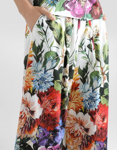 Hlače Dolce & Gabbana Dolce & Gabbana Flower Bouquet-Print Poplin Culottes Večbarvna | FTDCXTHS5TRHA5PC, 3