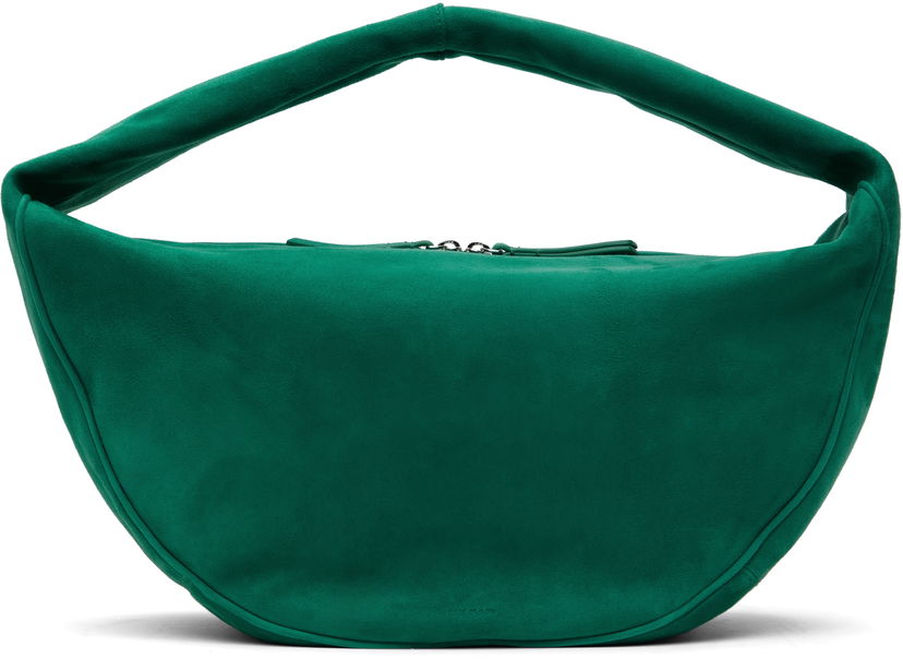 Torba za čez ramo BY FAR BY FAR Maxi Cush Suede Shoulder Bag Zelena | MWBSB022KL007GR047PL