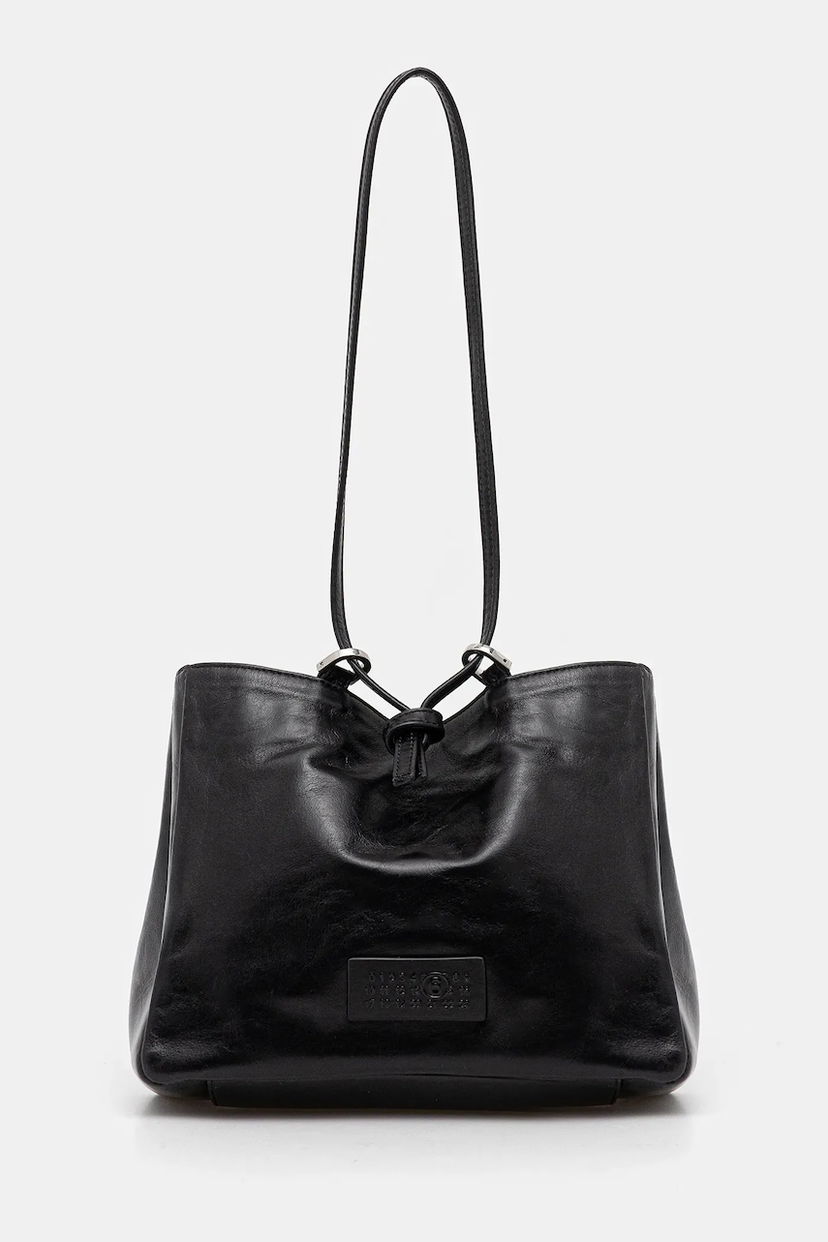 Tote bag Maison Margiela MM6 Maison Margiela Leather Tote Bag Črna | SB5ZH0021.P7187.T8013