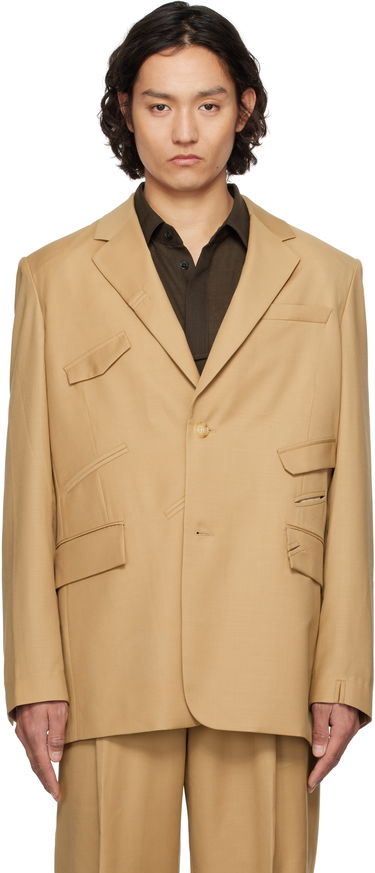 Jakna Feng Chen Wang Feng Chen Wang Multi Slash Blazer Bež | FUS19JK01B, 0