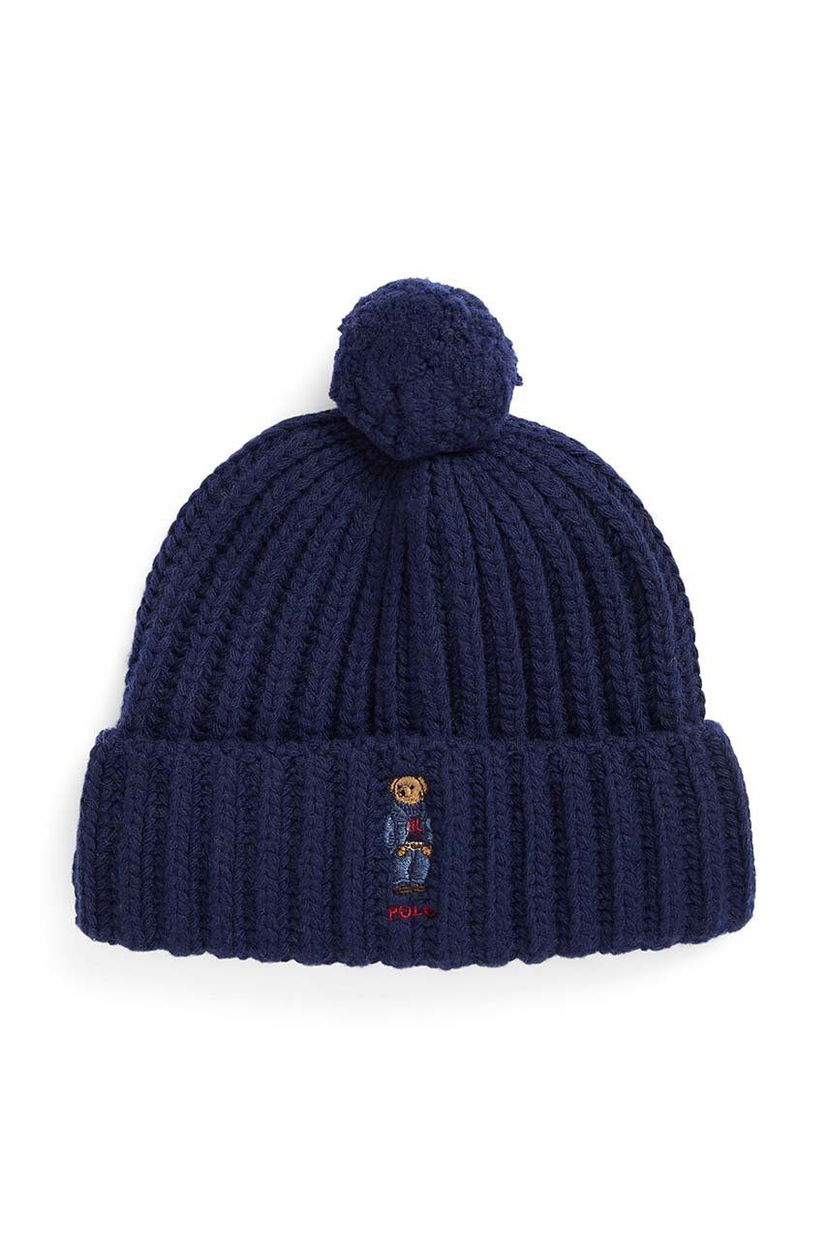 Beanie Polo by Ralph Lauren Embroidered Logo Wool Beanie Mornarica | 455931876