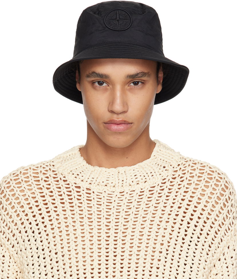 Klobuk Stone Island Stone Island Nylon Bucket Hat Črna | K1S15 9100009 S0076