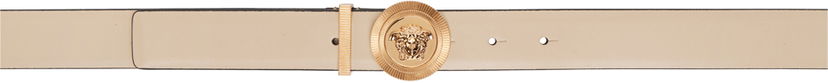 Pasovi Versace Versace Medusa Biggie Leather Belt Bež | 1004009_DV3T_1KD4V