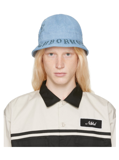 Klobuk Neighborhood Fade Denim Ball Bucket Hat Bež | 232YGNH-HT09