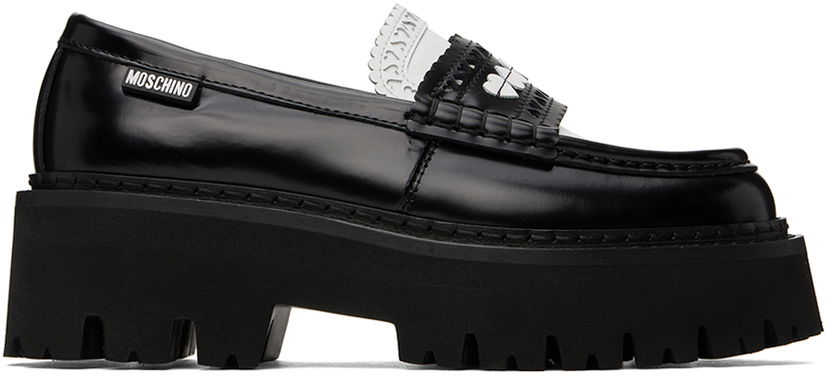 Oblačila Moschino Moschino Platform Loafers Črna | MA10166G1L MJ1 00A