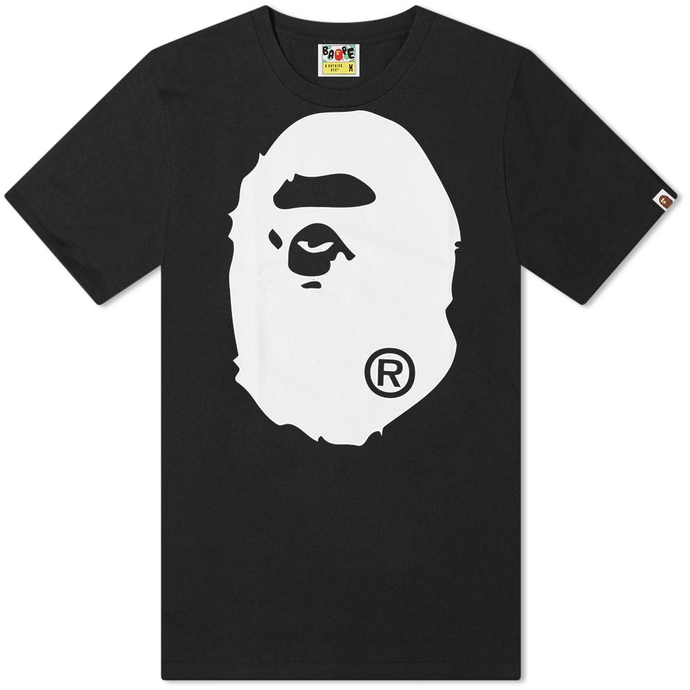 Majica BAPE A Bathing Ape Bicolor Big Ape Head Tee Črna | 001TEI801020M-BLK, 0
