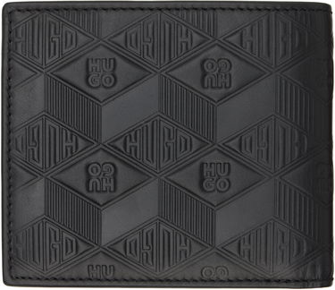 Denarnica BOSS Hugo Embossed Leather Wallet Črna | 50542006, 1