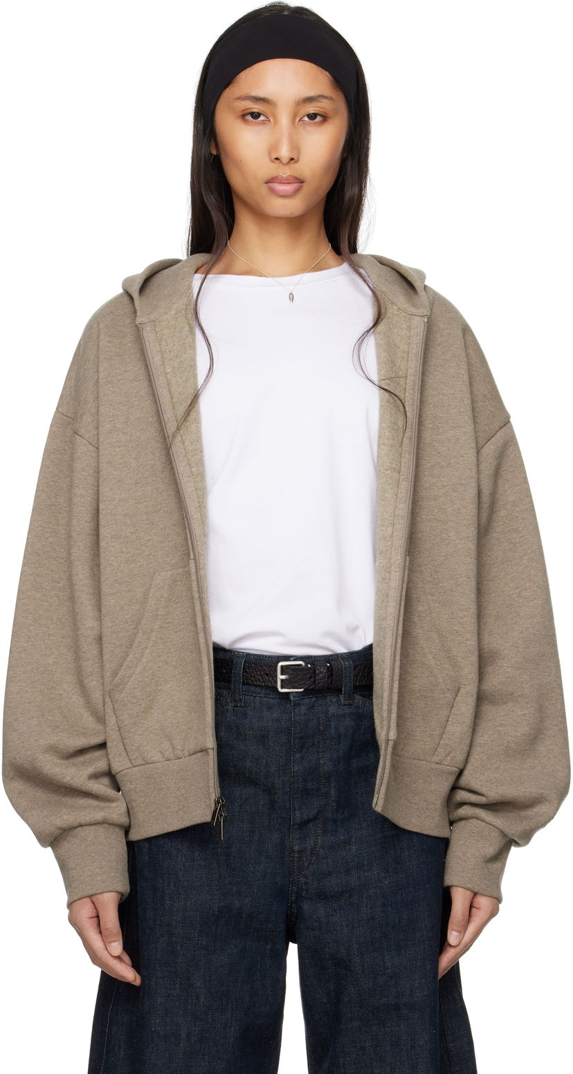 Pulover Fear of God Fear of God ESSENTIALS Classic Full Zip-Up Hoodie Siva | 192AS254781F