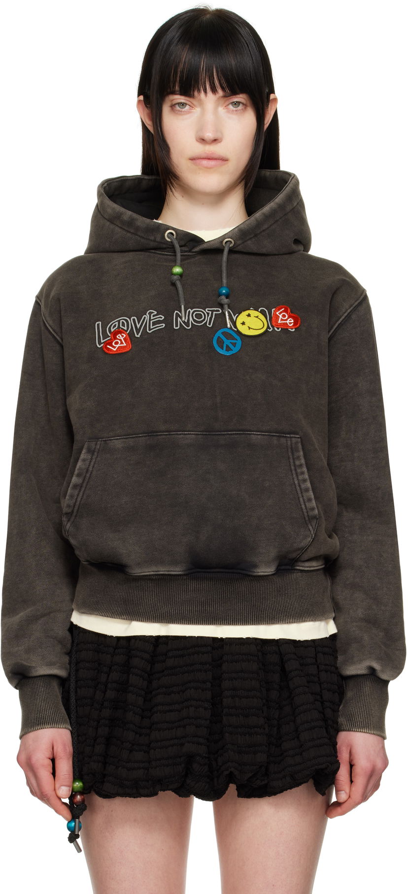 Pulover Andersson Bell Andersson Bell Dyed 'Love' Hoodie Siva | atb1253u