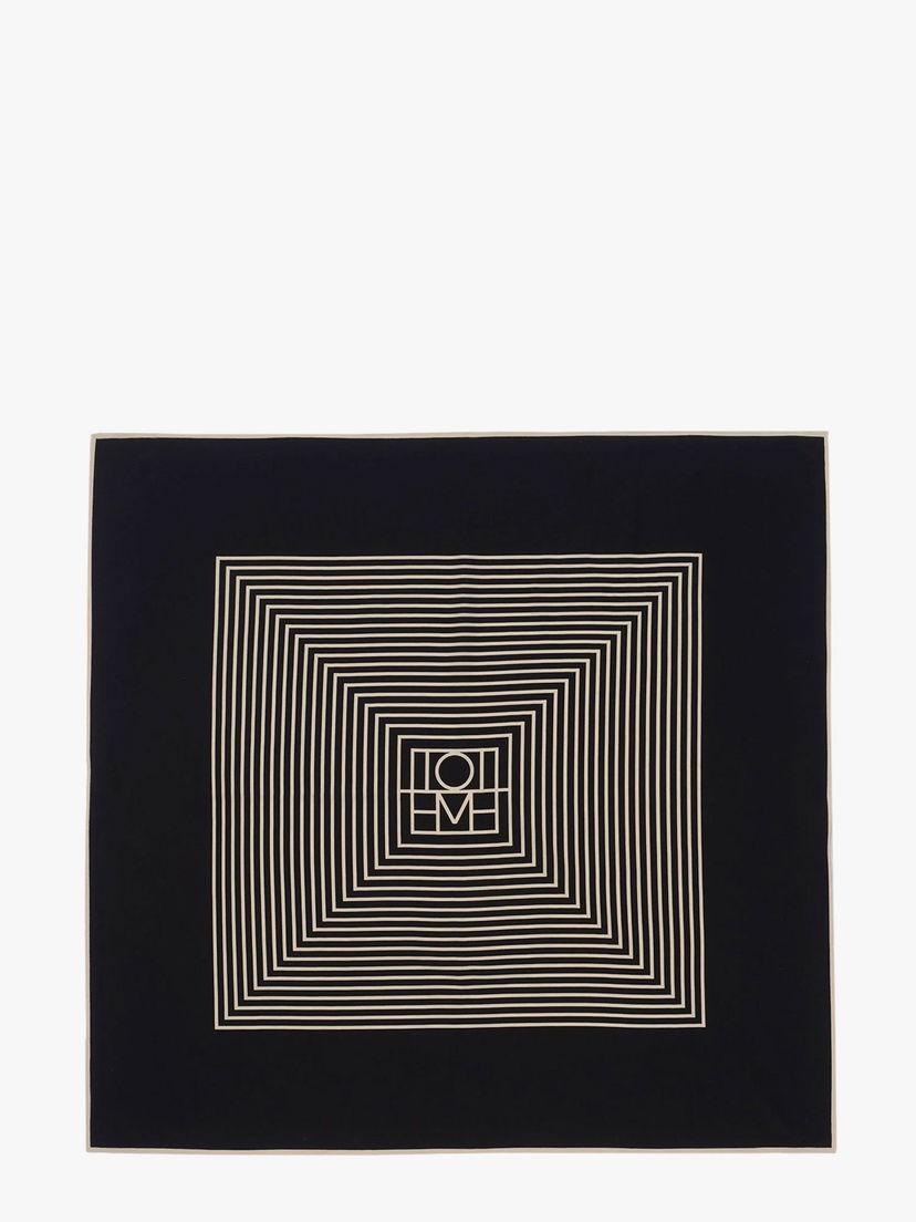 Šala TOTEME Geometric Print Silk Foulard by Črna | 211853801902