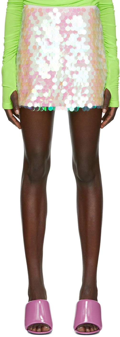 Krila Helmut Lang Helmut Lang Sequin Mini Skirt Roza | M05HW303