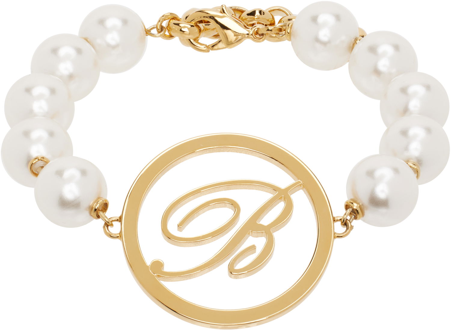 Zapestnica Blumarine Blumarine Faux-Pearl Initial Bracelet Kovinski | P522W327A, 0