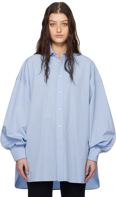 Srajce WARDROBE.NYC Oversize Shirt Minidress Modra | W1085R17, 0