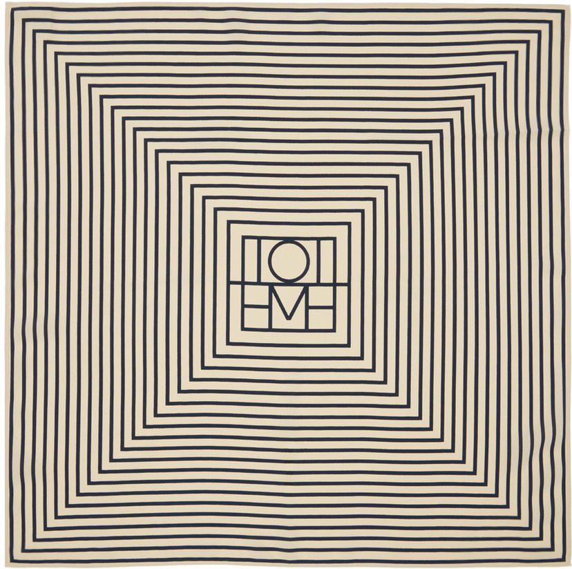 Šala TOTEME Signature Monogram Silk Scarf Bež | 211-852-800