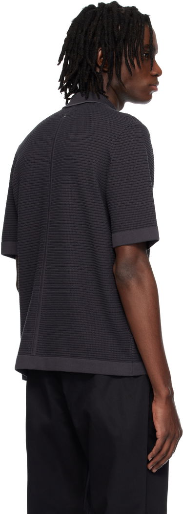 Polo majica rag & bone Rag & Bone Harvey Striped Jacquard Knit Polo Črna | MBS25S025BC25, 2