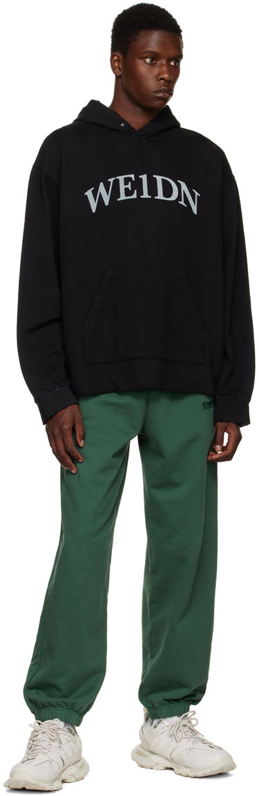 Pulover We11done Distressed Hoodie Črna | WD-TH3-22-716-U-BK, 3