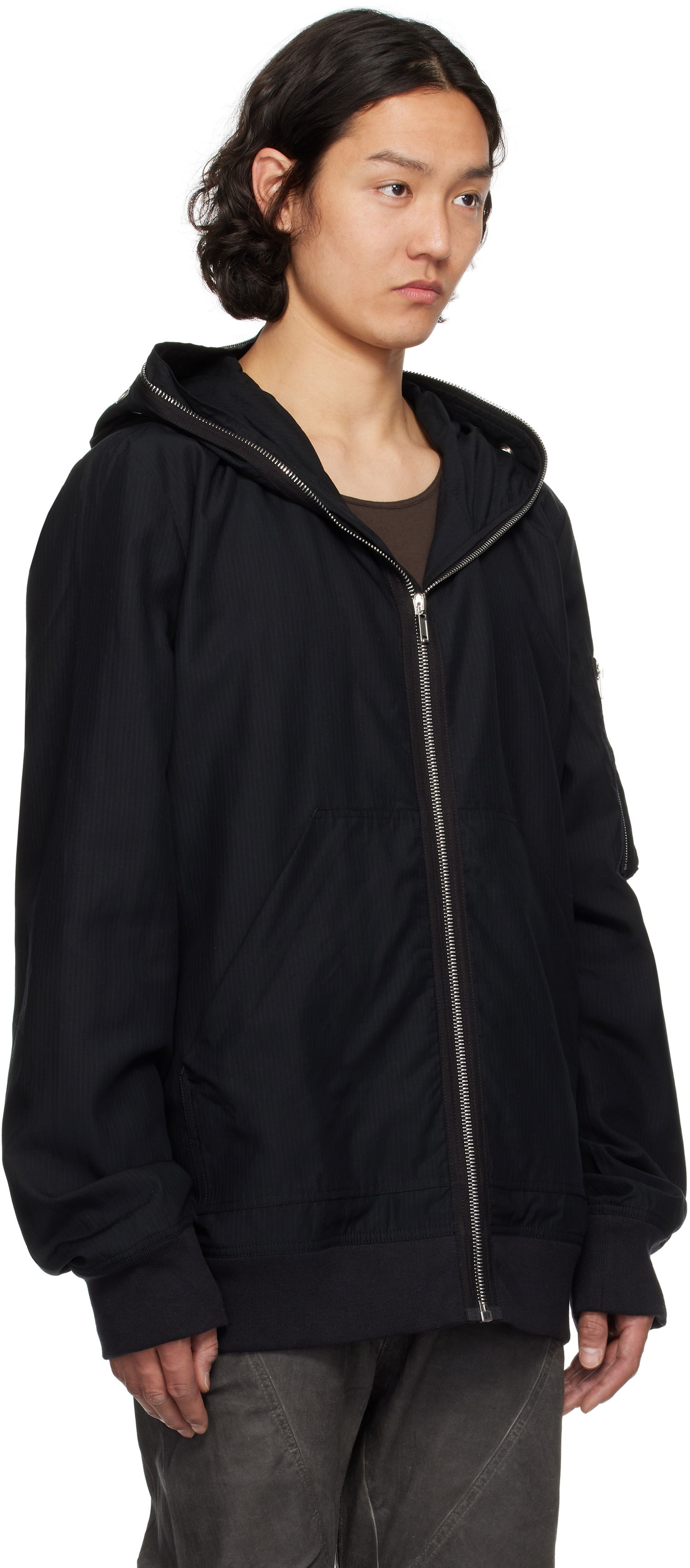 Pulover Rick Owens Rick Owens DRKSHDW Hollywood Flight Bomber Jacket Črna | DU01E3772 NR, 1