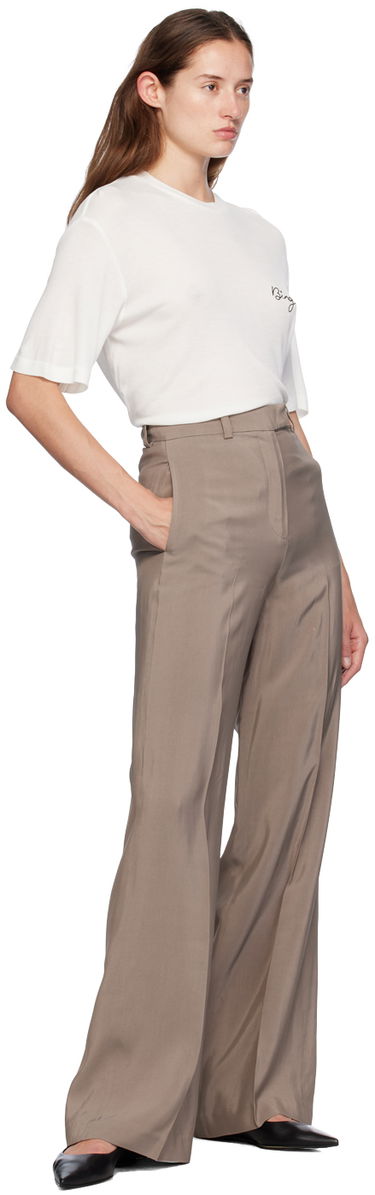 Hlače Anine Bing Anine Bing Dolan Wide-Leg Trousers Bež | A-03-3343-TPU23, 3