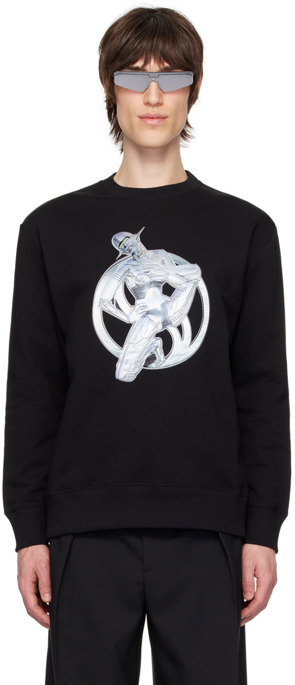 Pulover Stella McCartney Stella McCartney Graphic Print Sweatshirt Črna | 6J02863SPY80