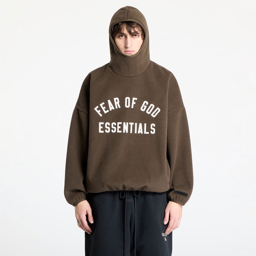 Pulover Fear of God Essentials Brushed Hoodie Rjava | 202HO246415F-020