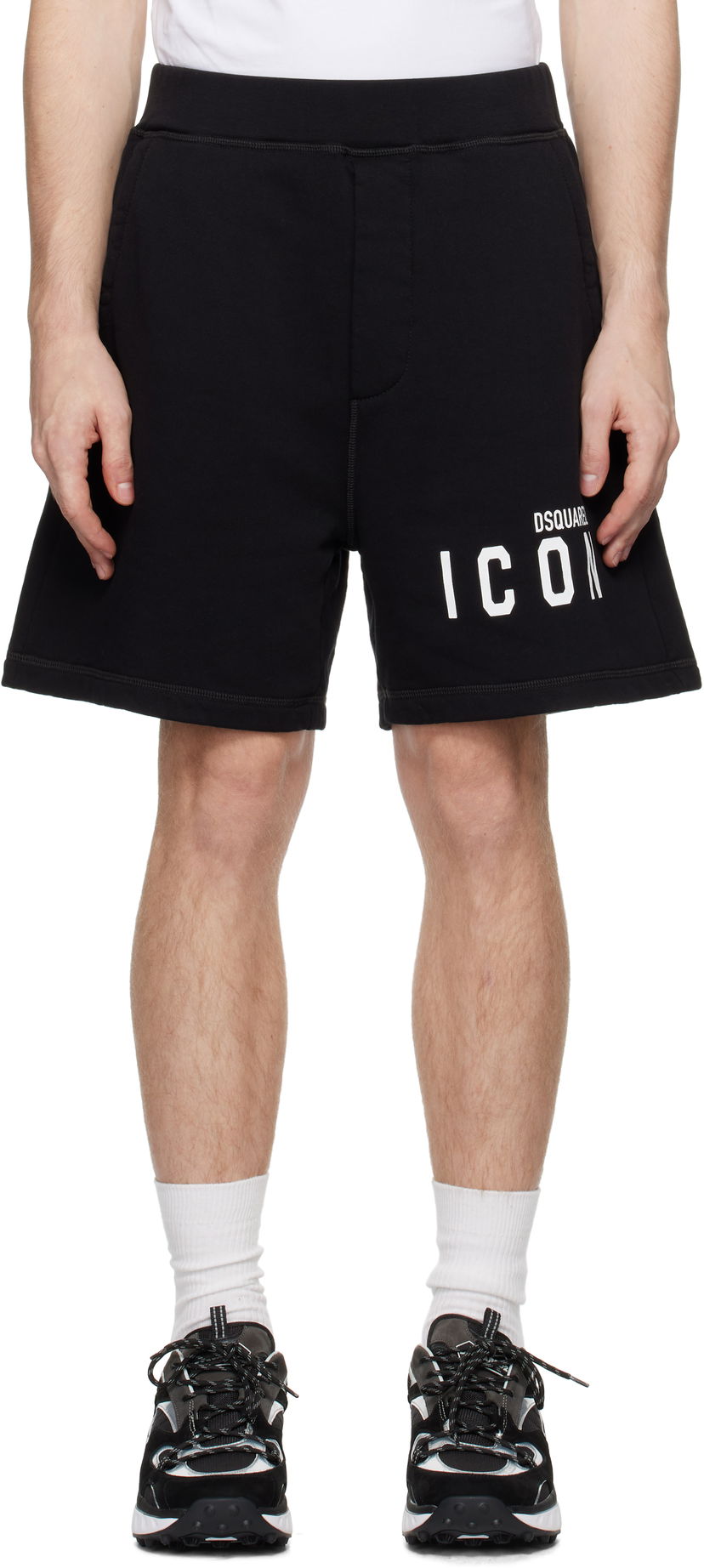 Kratke hlače DSQUARED2 'Icon' Relaxed Fit Shorts Črna | S79MU0005_D25015