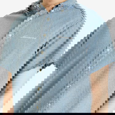 Srajce thisisneverthat Thisisneverthat Washed Denim Short Sleeve Shirt, Size Small Modra | TNCO0DSHTS01-WABL, 5