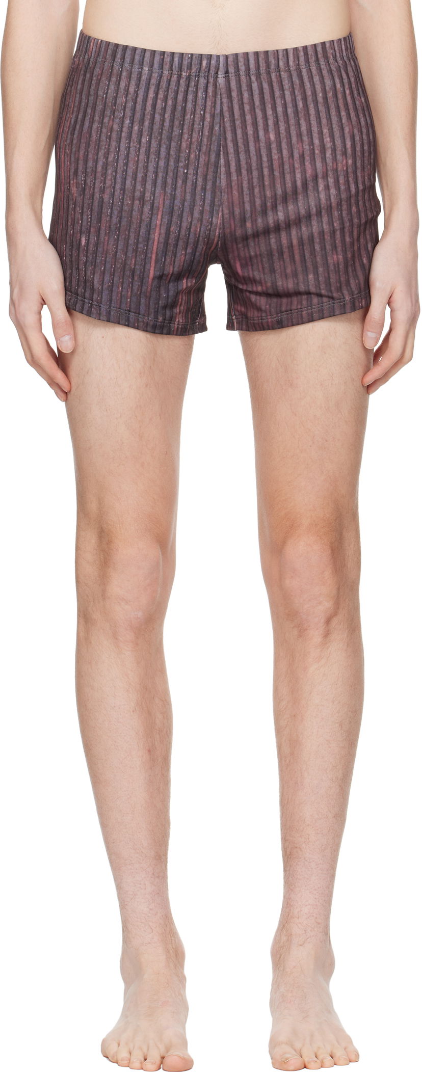 Kopalke Serapis Serapis Aub Stripes Swim Shorts Rjava | SS25_SWS_3