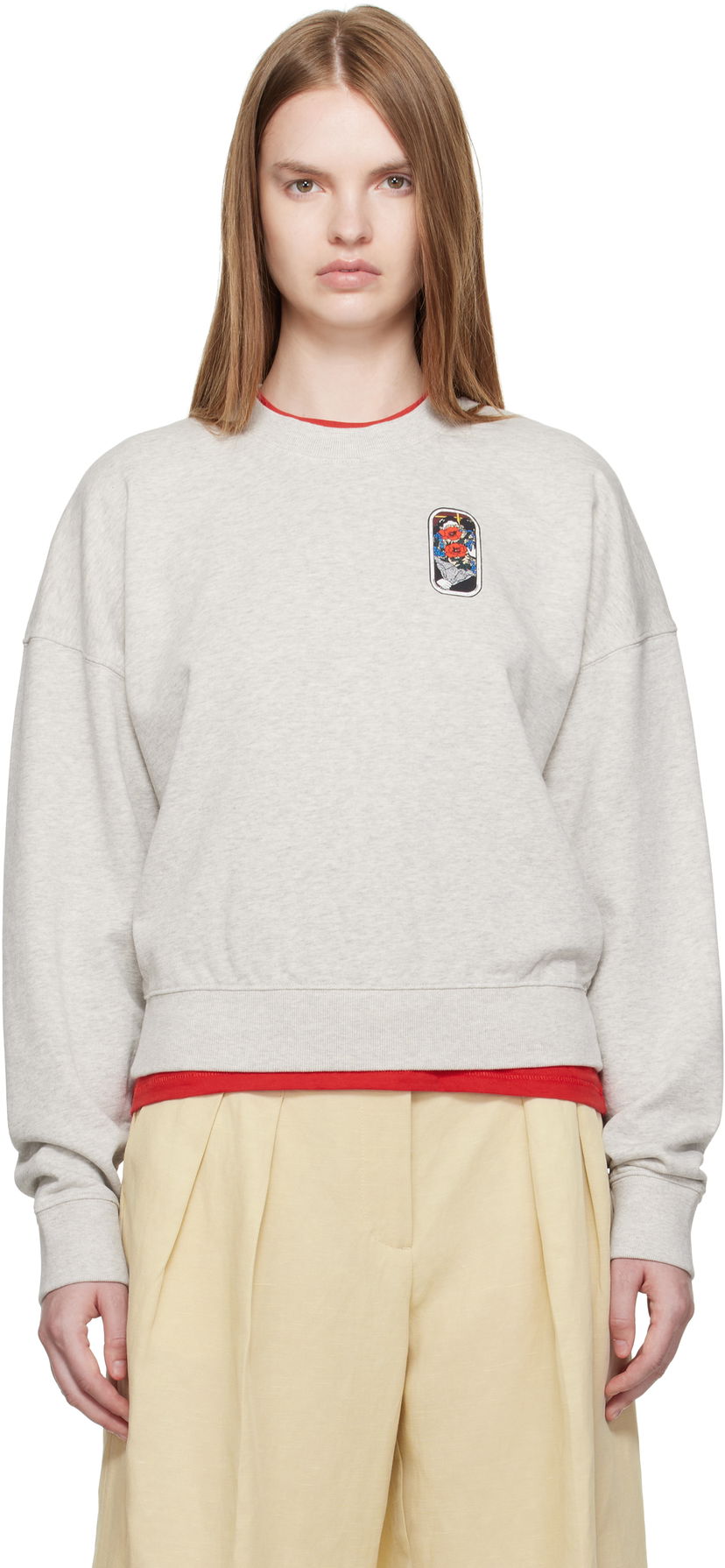 Pulover KENZO Kenzo Paris 'KENZO City' Short Sweatshirt Siva | FF62SW1524MF