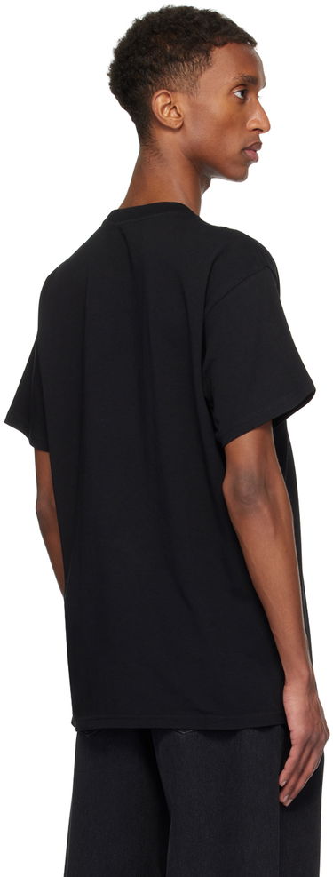 Majica Carhartt WIP Black Embroidered Logo T-Shirt Črna | I030435, 2